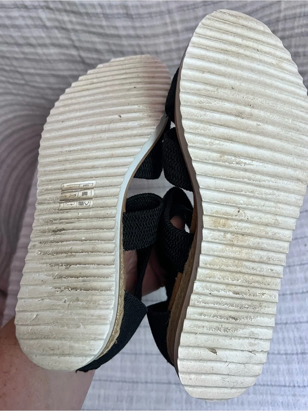 BOBS from Skechers Black Strap Espadrille Sandals